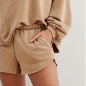 Aerie Sunday soft short in tan